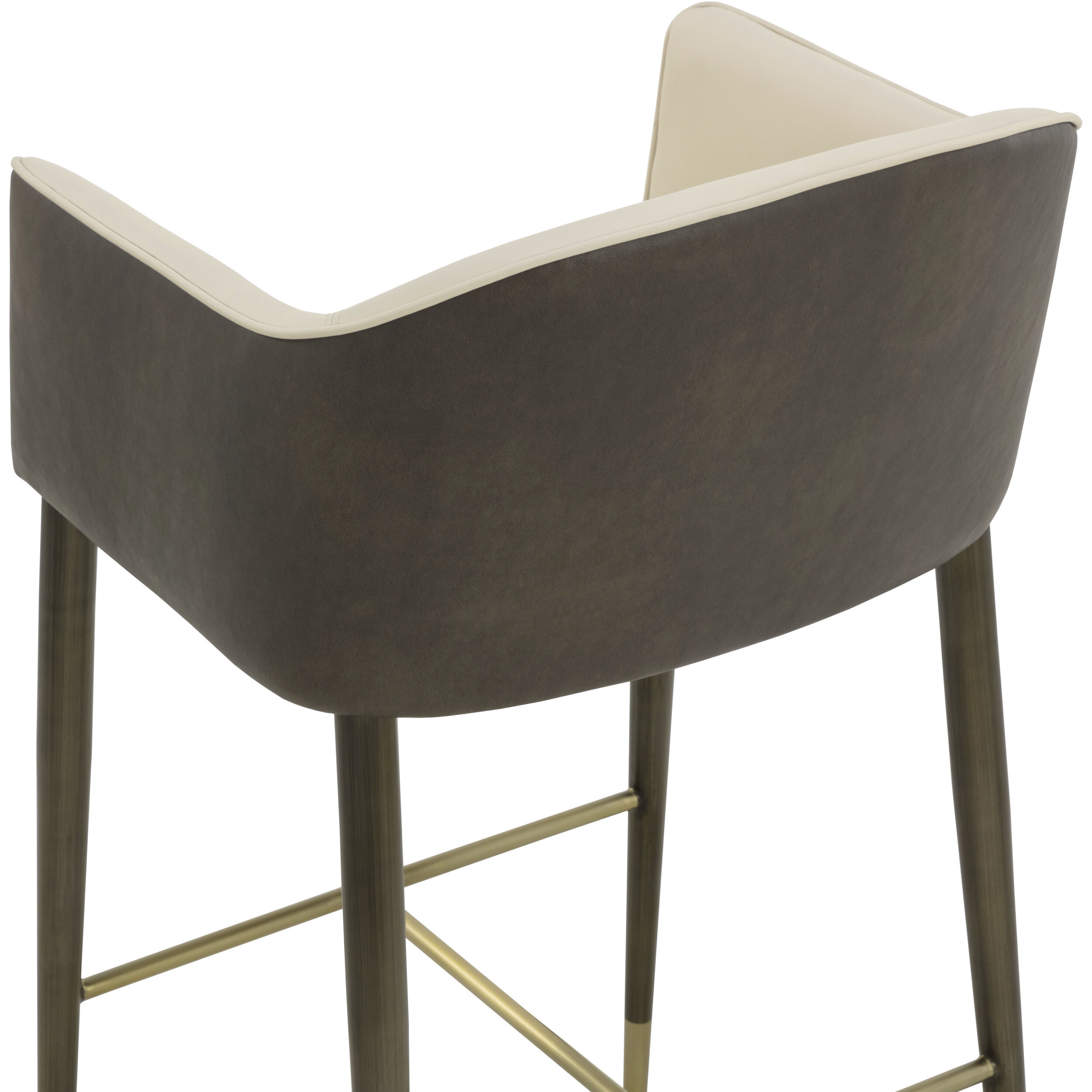 Kylin 41.75 inch Dillon Cream / Bravo Ash Barstool